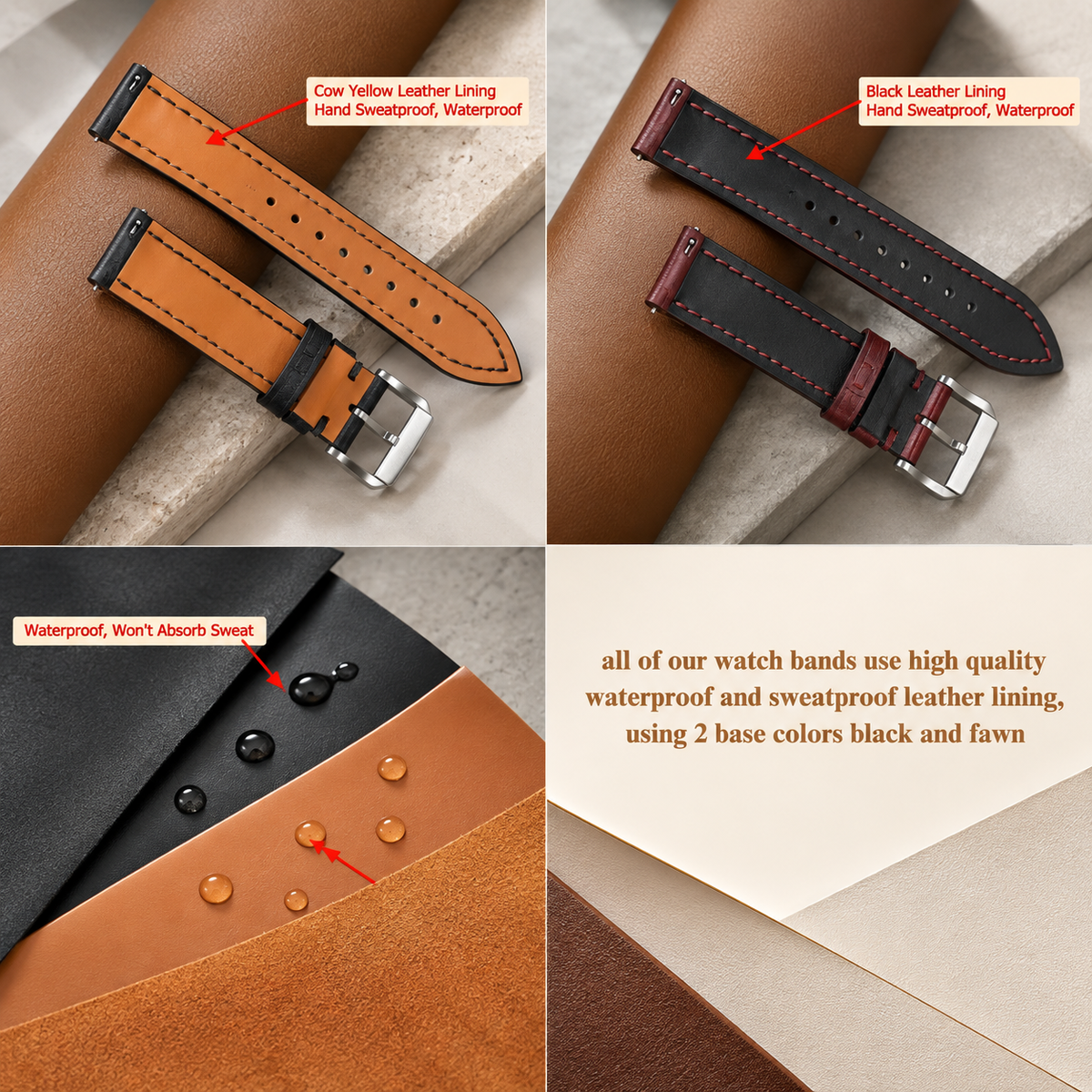 Classic Brown Buttero Leather Watch Strap