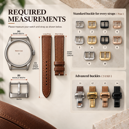 Classic Brown Buttero Leather Watch Strap