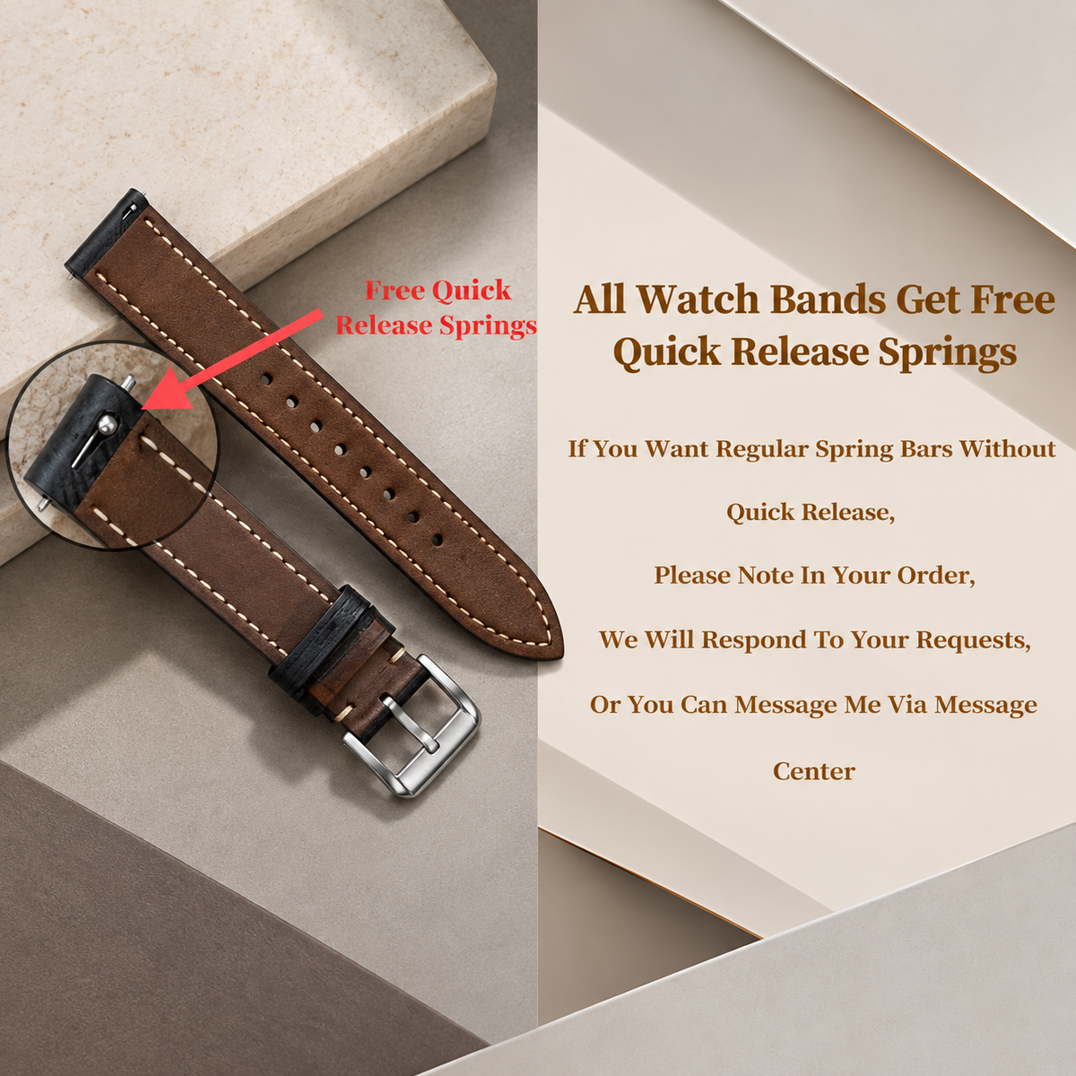 Classic Brown Buttero Leather Watch Strap