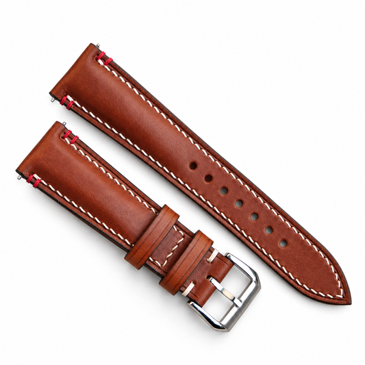 Classic Brown Buttero Leather Watch Strap