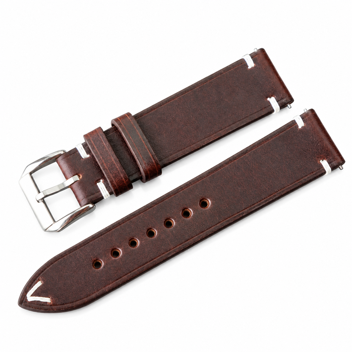 Chocolate Calfskin Leather Watch Strap: Custom Handmade Band