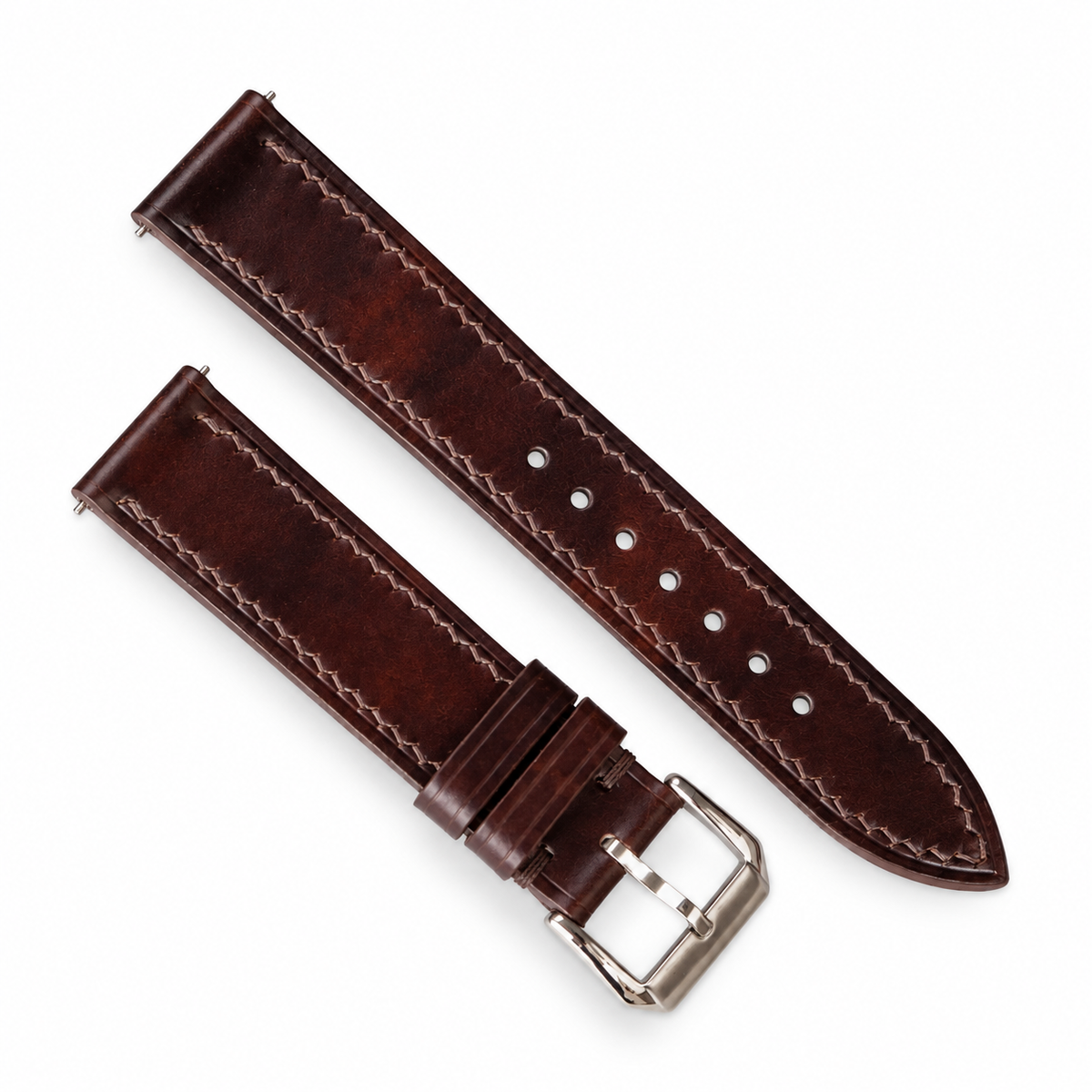 Museum Calf Leather Watch Strap: Custom Handmade Band